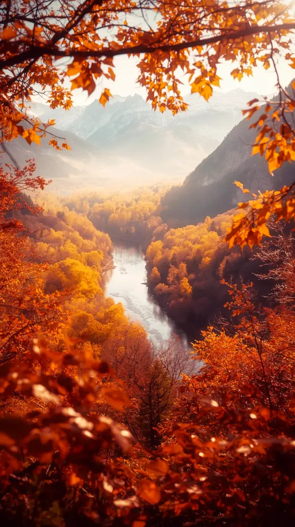 Stunning Autumn Scenery: iPhone Wallpaper 4K | 4K Wallpaper for Mobile | Wallpaper for Phone | Cute 4K Wallpaper for iPhone | 4K Backgrounds iPhone | 4K iPhone Background