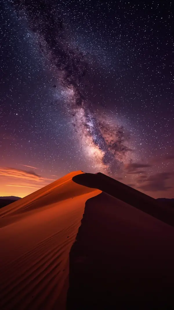 4k space wallpaper for mobile — desert milky way night | 4KWallpapar