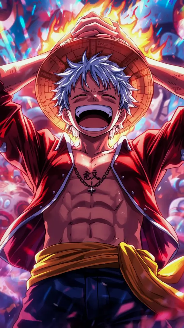 Luffy iphone wallpaper — vibrant anime pirate