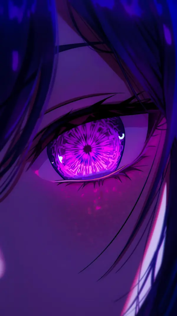 Aesthetic Anime Wallpaper Phone: Purple Glowing Eye 4k Anime Wallpaper iPhone
