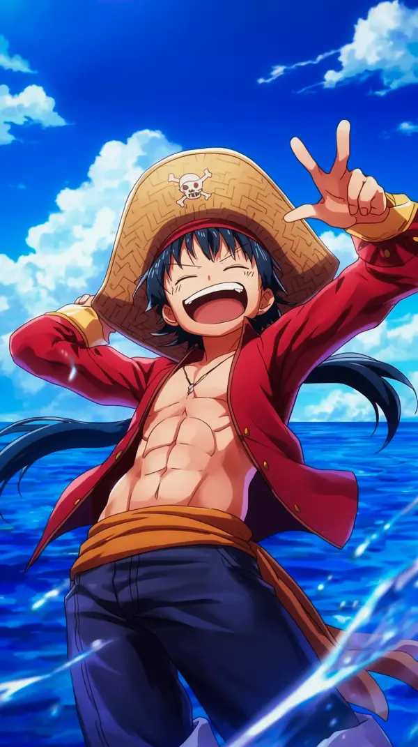 Vibrant Anime Pirate Wallpaper for iPhone and Android 4K