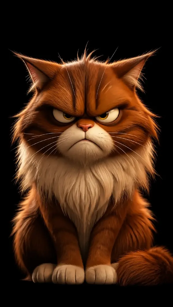 Background pictures for iphone — grumpy orange cat