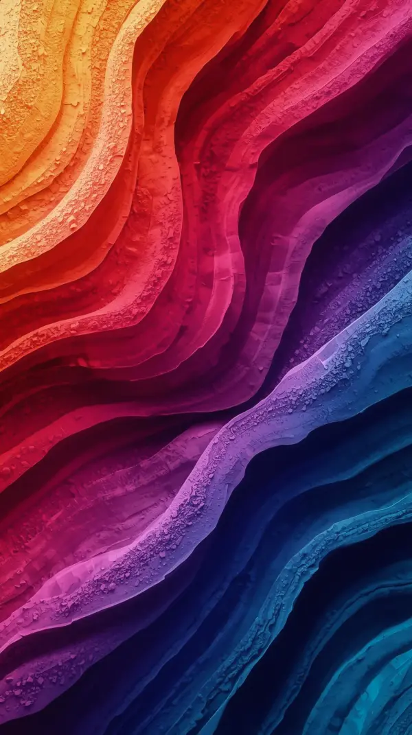 Aesthetic anime wallpaper — colorful textured waves