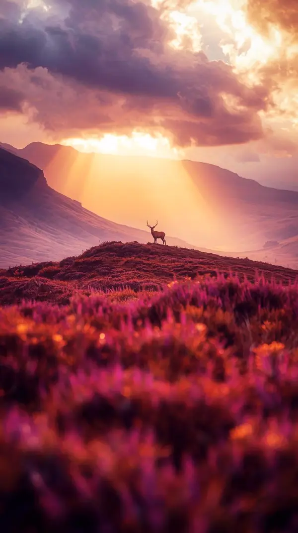 Majestic Stag Sunset iphone wallpaper 4k - 4k wallpaper for mobile and wallpaper for phone. Cute 4k wallpaper for iphone featuring 4k backgrounds, iphone 4k, and iphone background for nature lovers.