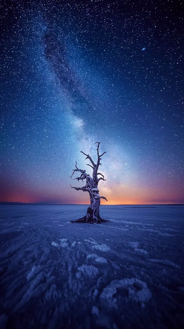 Stunning iPhone Wallpaper 4K: Majestic Tree Under the Milky Way | 4K Wallpaper for Mobile, Wallpaper for Phone, Cute 4K Wallpaper for iPhone, 4K Backgrounds, iPhone 4K, iPhone Background