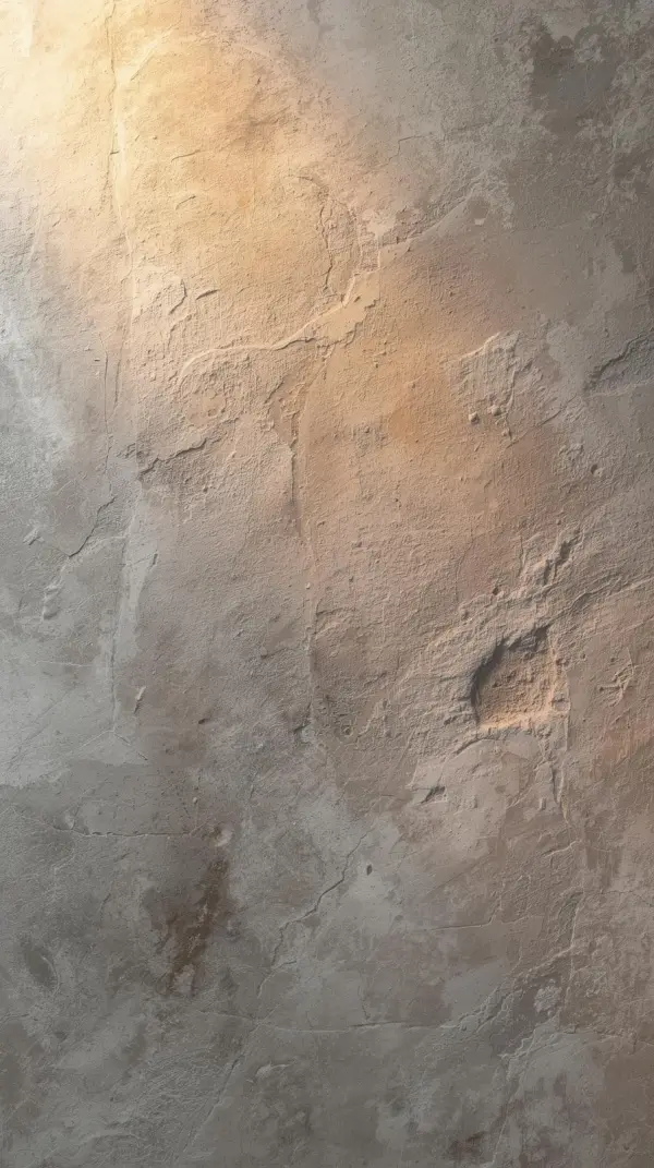 iphone wallpaper 4k Textured Concrete Wall with Warm Beige Taupe Tones Rough Cracked Surface Subtle Golden Light Gradient Industrial Minimalist Aesthetic