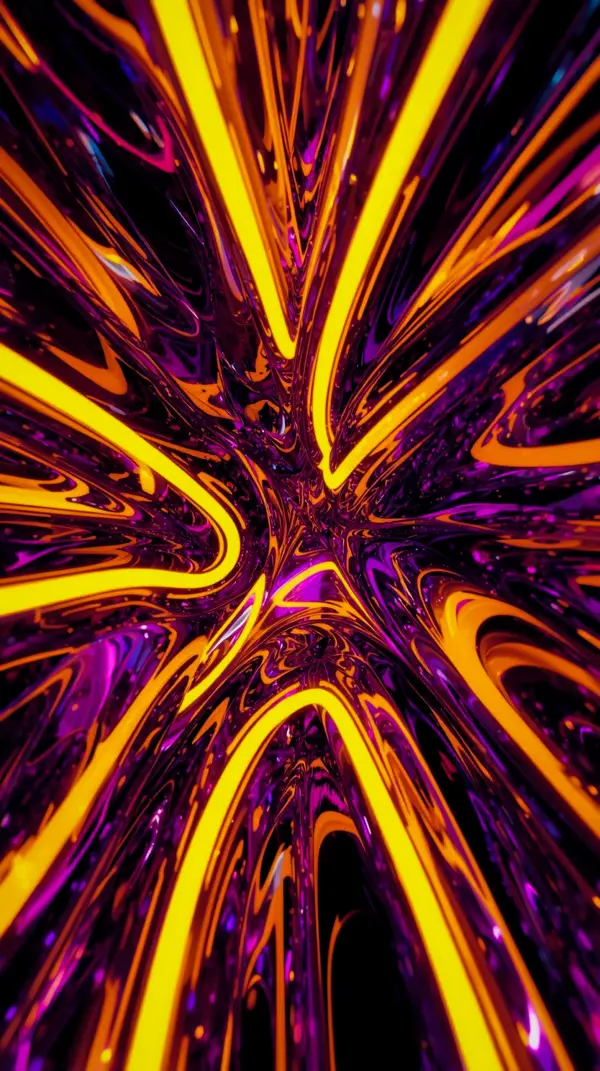 Wallpaper anime keren — glowing purple liquid