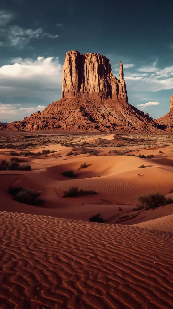 Best anime background — orange desert monument