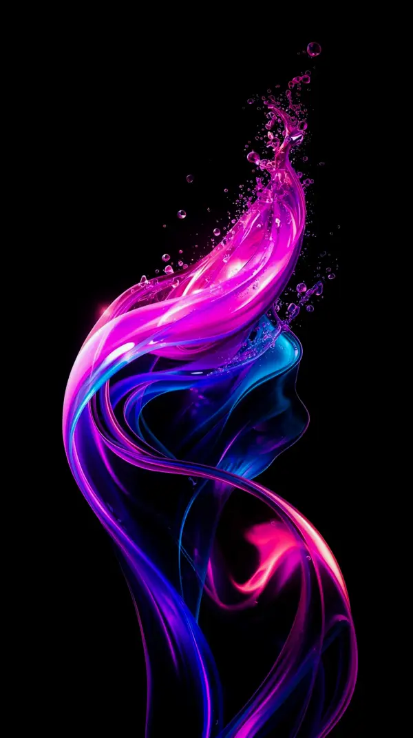 Abstract iphone wallpaper — flowing glass fluid