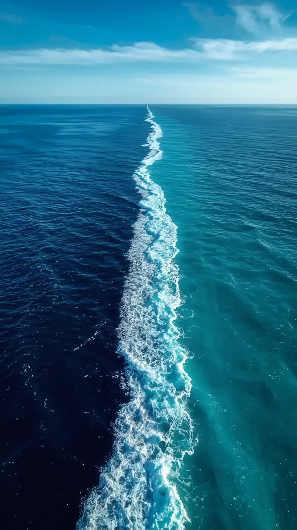 Nature Wallpaper 4K — Dual Tone Ocean Horizon | 4KWallpapar