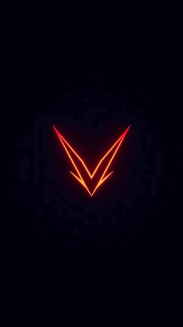Black background for phone — glowing orange symbol