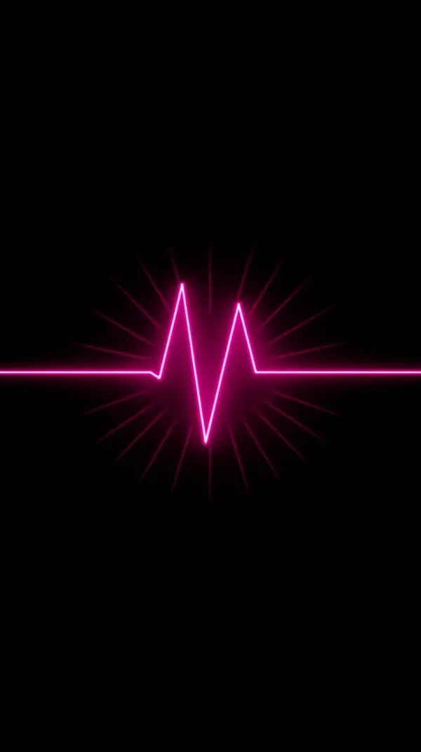 Vibrant Pink Heartbeat Pulse AMOLED Wallpaper 4K for Mobile