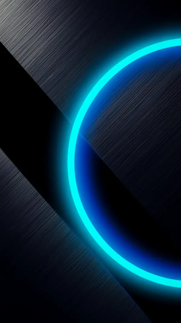 Black background for phone — glowing blue circle