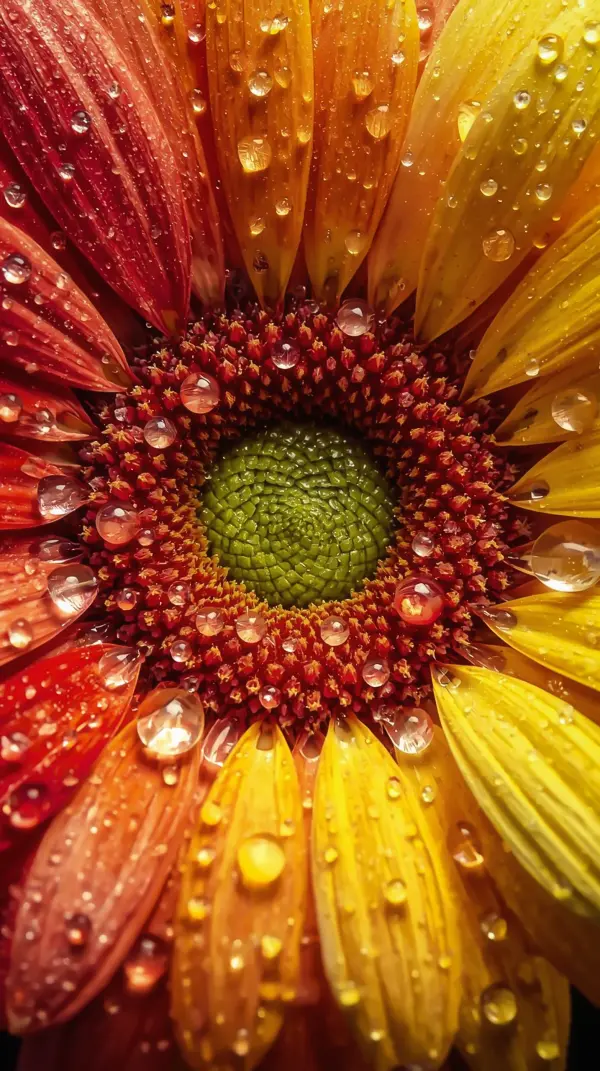 Wallpaper anime nature — dewy yellow orange petals