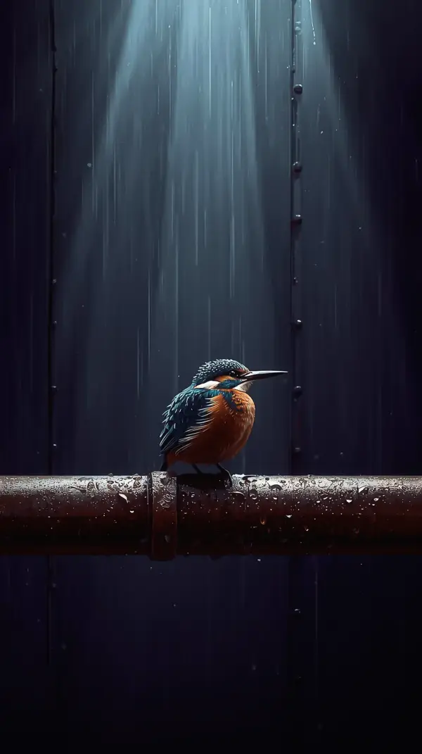 Hd wallpaper iphone — colorful kingfisher rainfall