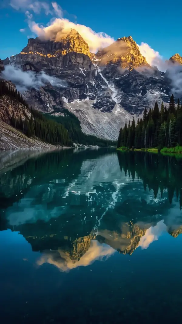Nature Wallpaper 4K — Majestic Mountain Lake Reflection | 4KWallpapar