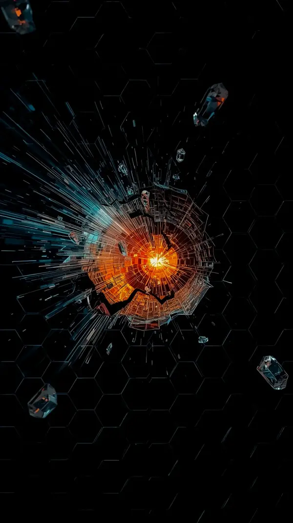 Cell phone background — shattered exploding core