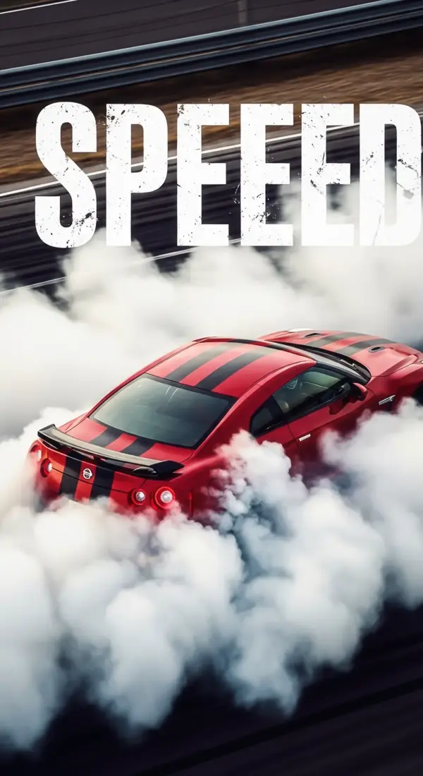 car iphone wallpaper — red drifting sports car with smoke