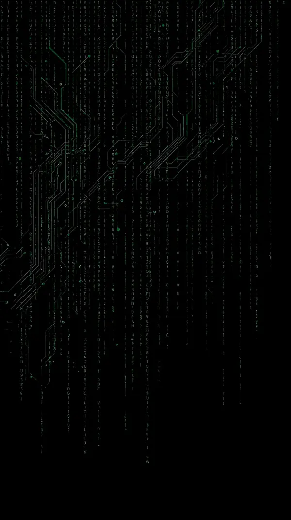 Matrix Code Circuit Board AMOLED Wallpaper 4K for Mobile