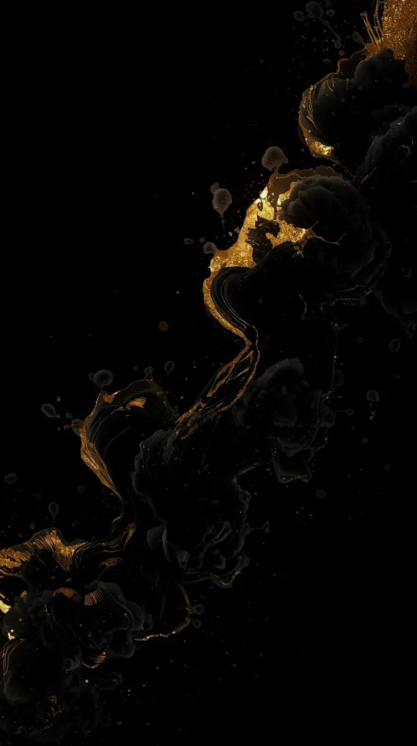 Abstract Black and Gold AMOLED Wallpaper 4K for Mobile