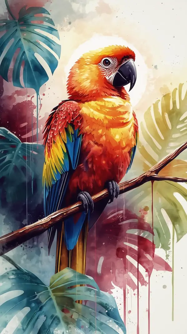 Parrot Wallpaper 4K — Vibrant Tropical Bird Art