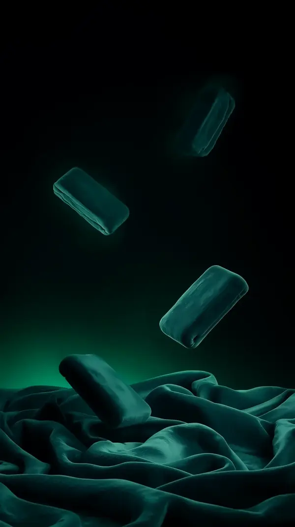 Abstract Dark Green Floating Blocks AMOLED Wallpaper 4k for Mobile
