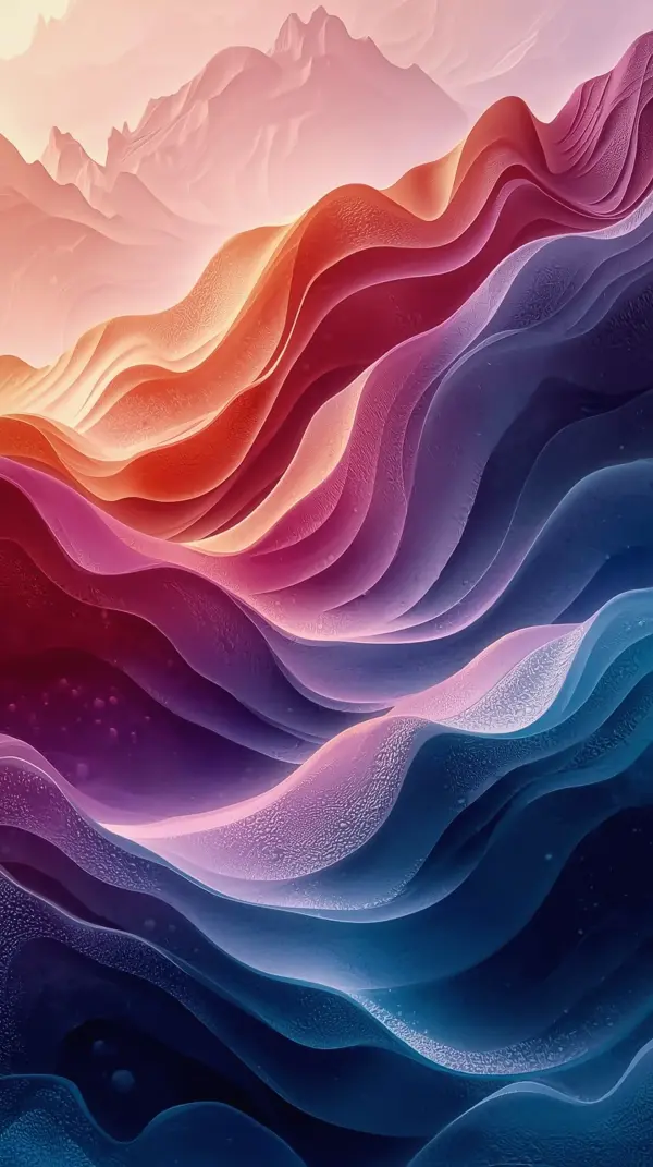 Abstract Wallpaper 4K — Wavy Layered Gradient