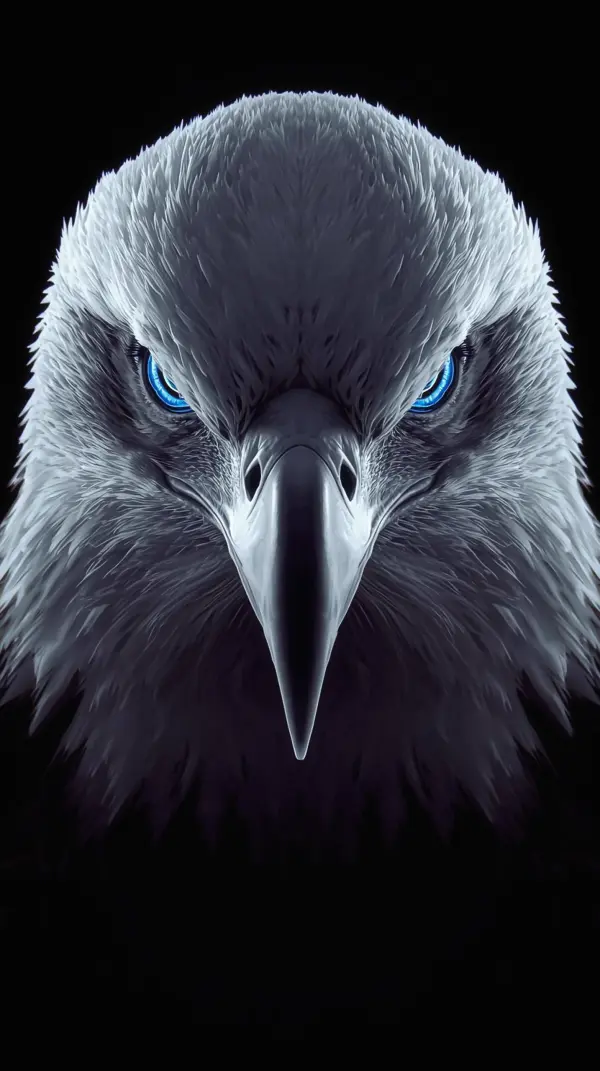 Eagle Wallpaper 4K — Fierce Blue Eyes Dark