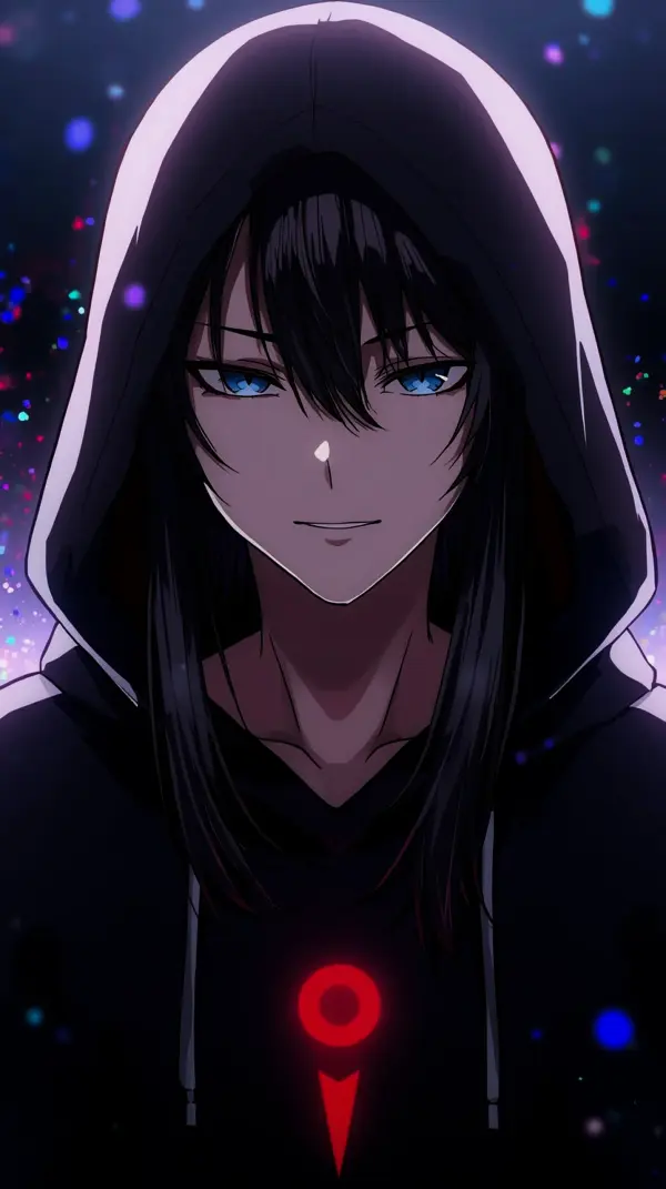 Wallpaper anime black — mysterious hooded figure
