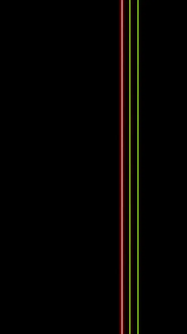 4k wallpaper for mobile Neon Red and Lime Green Vertical Glow Lines on Black, Cyberpunk Minimalist Futuristic Light Streaks Aesthetic