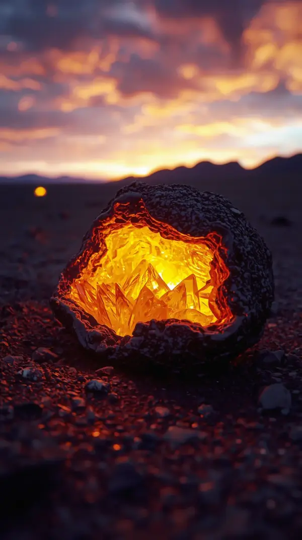 Geode Wallpaper 4K — Glowing Crystal Interior | 4KWallpapar