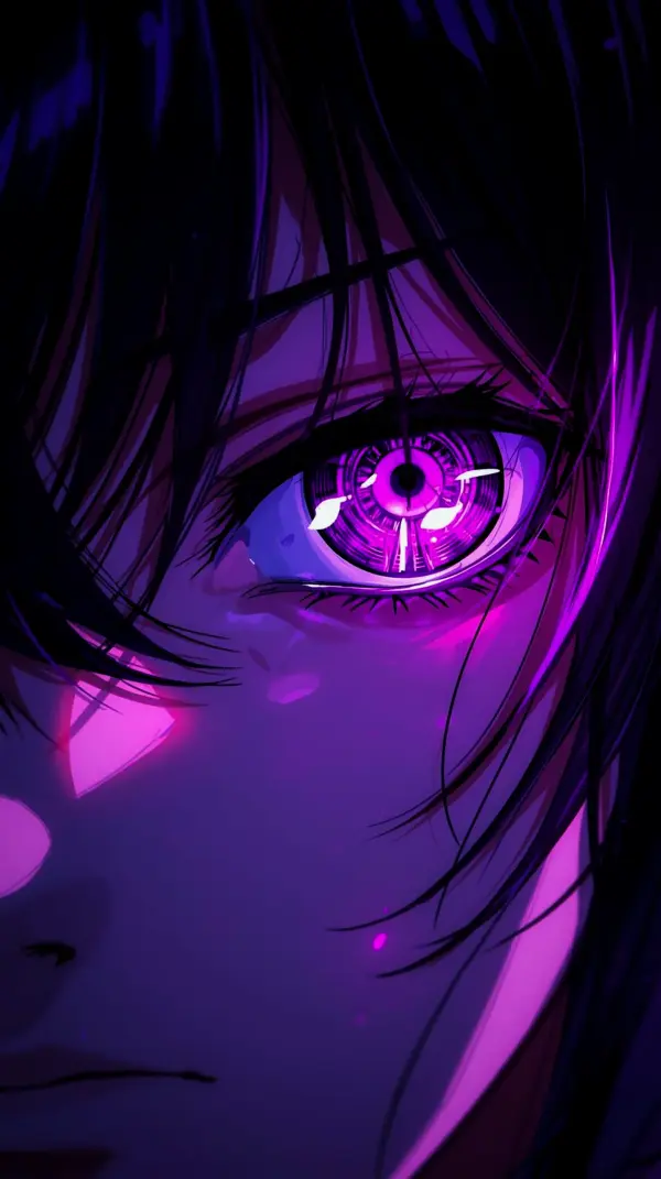 High quality phone backgrounds — glowing purple eye