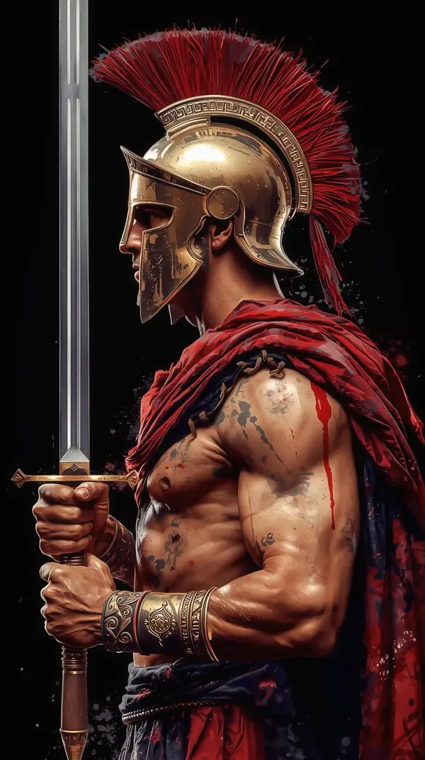 Spartan Wallpaper 4K — Golden Helmet Warrior 4KWallpapar