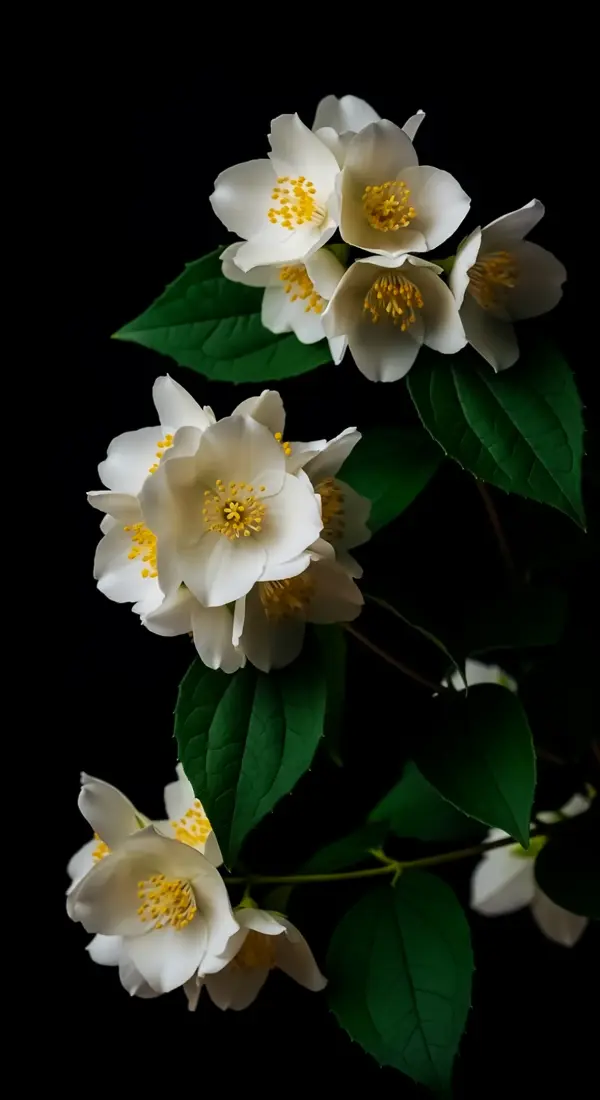 Stunning White Jasmine Flower Background for iPhone | Flower Phone Background & Wallpaper