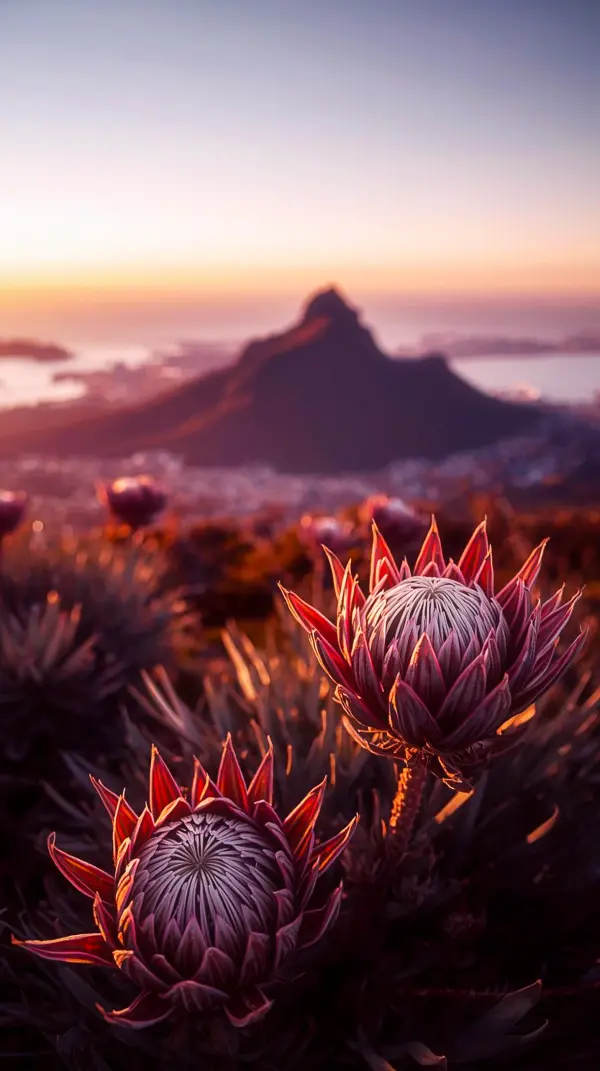 Stunning Protea Flowers iPhone Wallpaper 4k - Cute 4k Wallpaper for iPhone, Mobile, and Phone with 4k Backgrounds and iPhone 4k Background