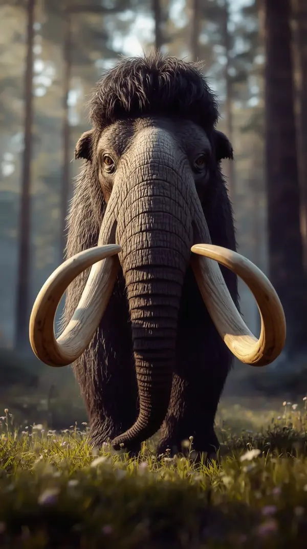 Wallpaper anime nature — woolly mammoth forest