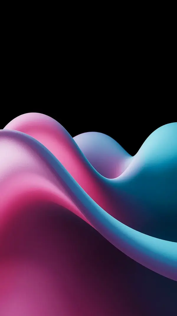 Abstract iphone wallpaper — wavy gradient curves