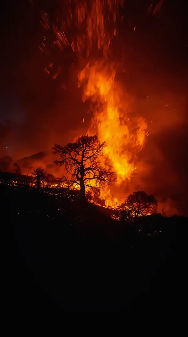 Fire Wallpaper — Blazing Forest Night | 4Kwallpapar