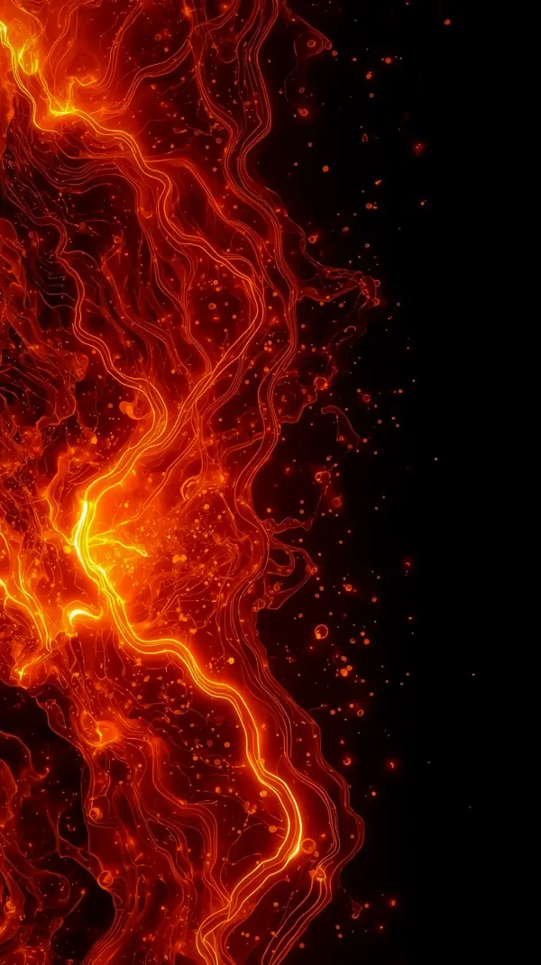 Black background for phone — glowing orange lava