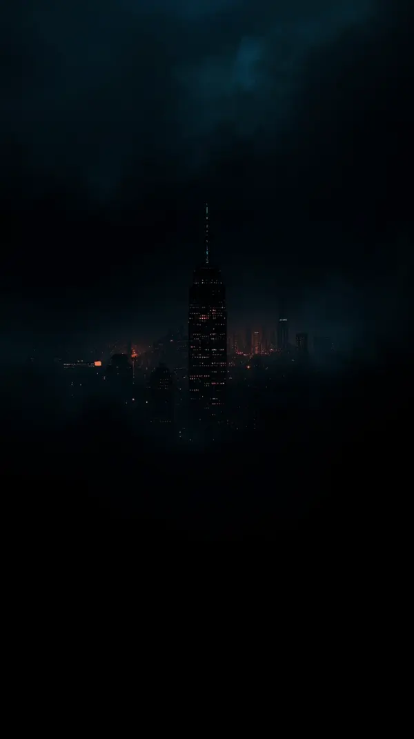 Dark Cityscape AMOLED Wallpaper 4K for Mobile