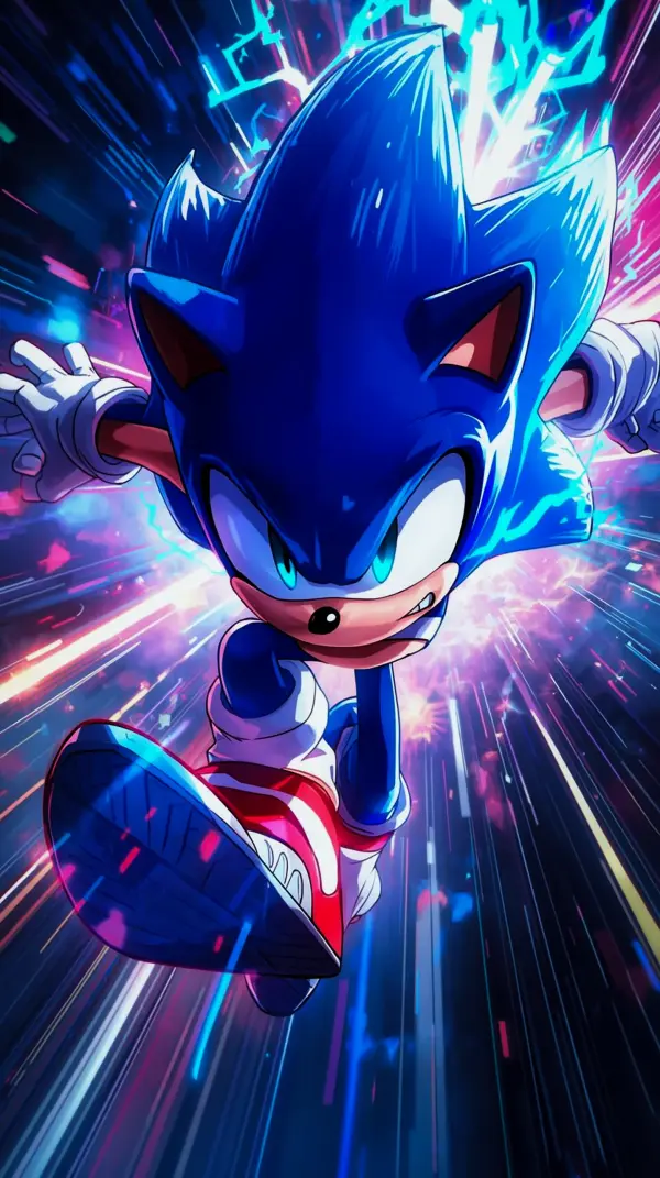 Dynamic Sonic Speed Wallpaper for iPhone – 4K