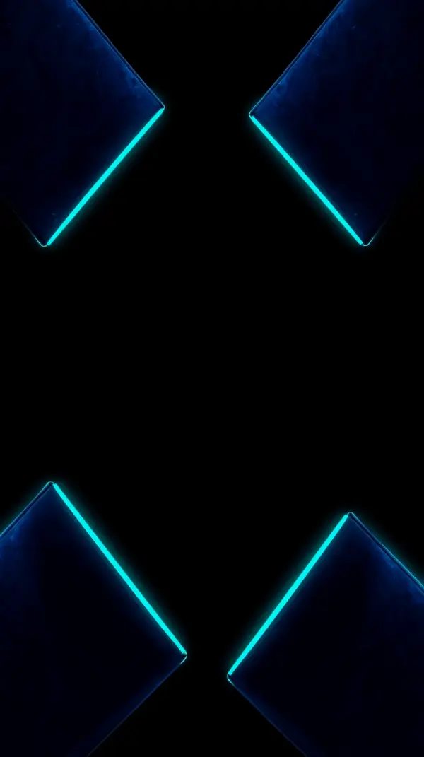 Neon Blue Geometric AMOLED Wallpaper 4k for Mobile