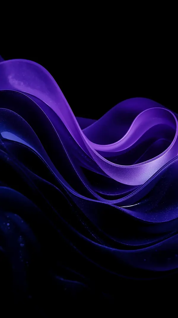Stunning Purple Waves: AMOLED Wallpaper 4K for Mobile