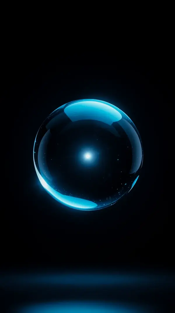 Glowing Blue Sphere AMOLED wallpaper 4k for mobile