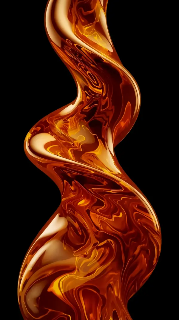 Abstract Liquid Gold Flow - AMOLED wallpaper 4k for mobile