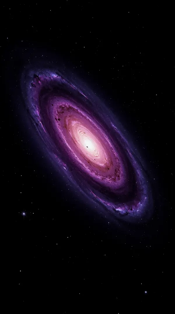 Stunning Purple Galaxy AMOLED Wallpaper 4K for Mobile