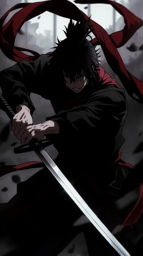 Dark Samurai Anime Warrior Wallpaper for iPhone – 4K
