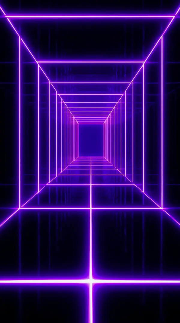 Purple Neon Tunnel AMOLED Wallpaper 4K for Mobile