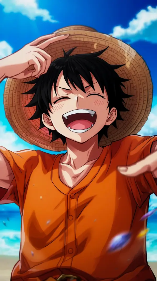 Cheerful Anime Pirate Wallpaper for iPhone and Android 4K