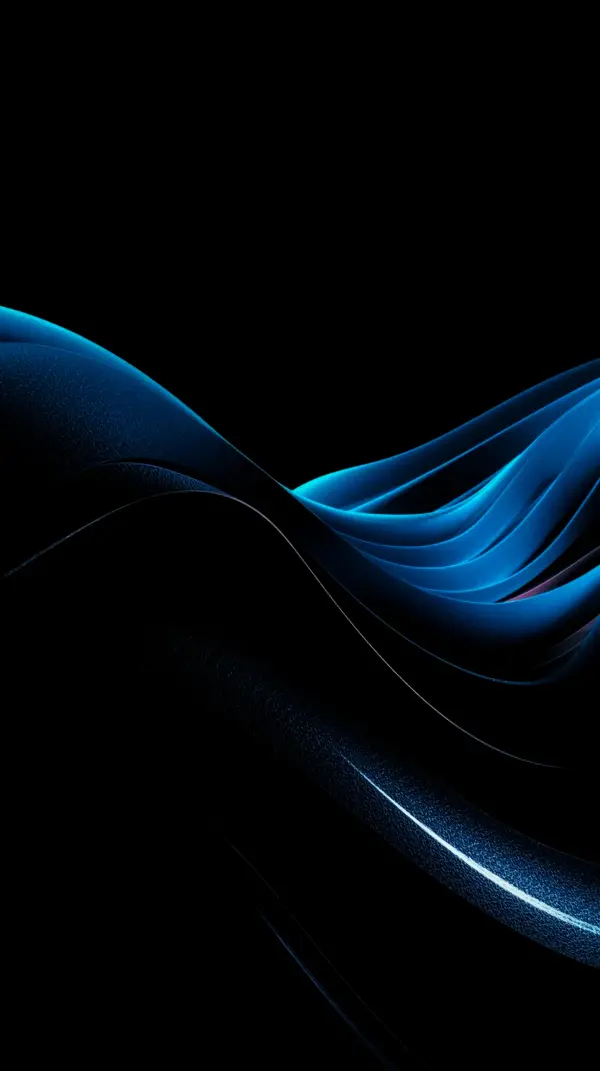 Stunning Blue Waves AMOLED Wallpaper 4K for Mobile